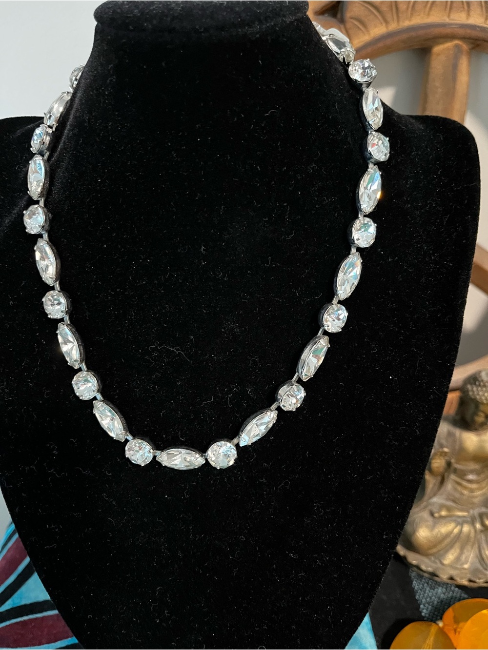 Gorgeous RARE Eisenberg DesignerSparkling Clear 8MM Round/Marquis Cut Rhinestone